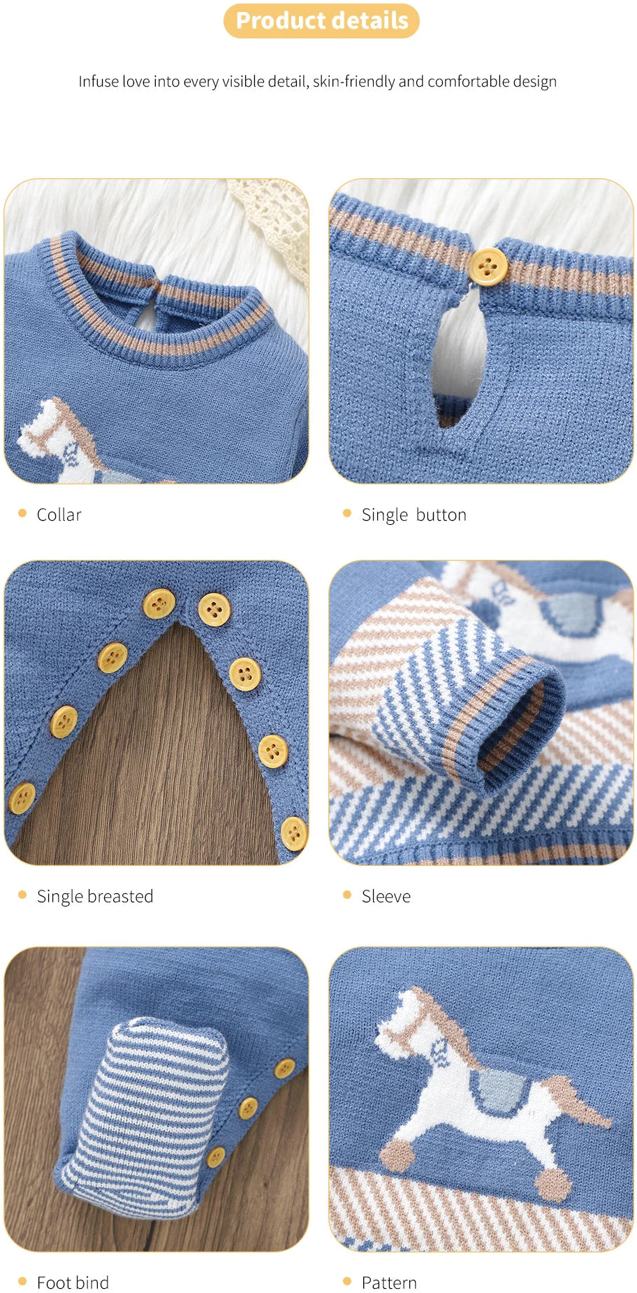 Long Sleeve Horse Romper