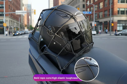 Motorbike/Bicycle Elastic Nets For Helmet Storage
