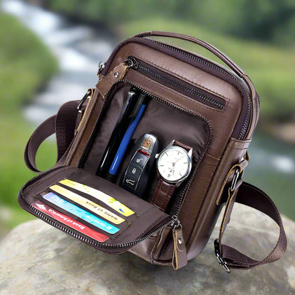 حقائب كروس بودي من الجلد الطبيعي