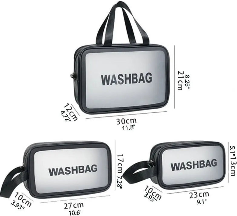 Portable Transparent Waterproof Cosmetic and Toiletry Bags