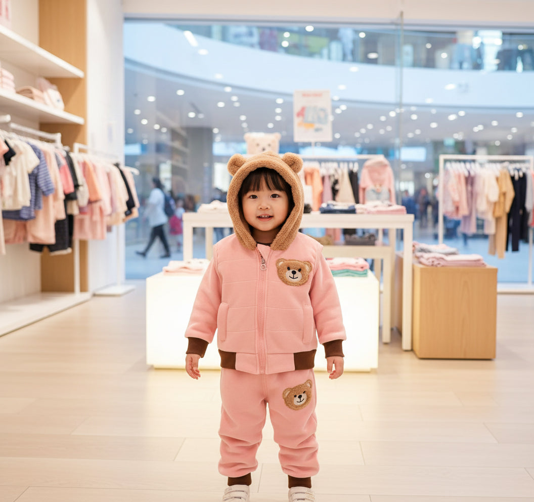 Kids Unisex Sets of Hooded Jackets + Sweatshirts + Pants