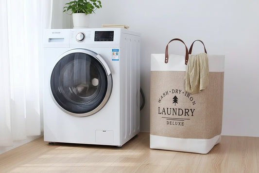 Large Capacity Beige White Laundry Baskets