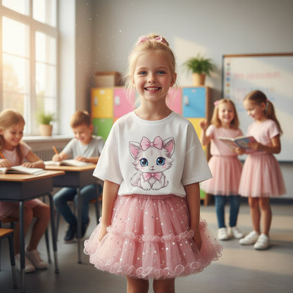Girl Summer Cute Cartoon Sweatshirts and Skirts