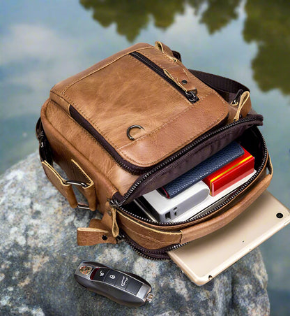 حقائب كروس بودي من الجلد الطبيعي