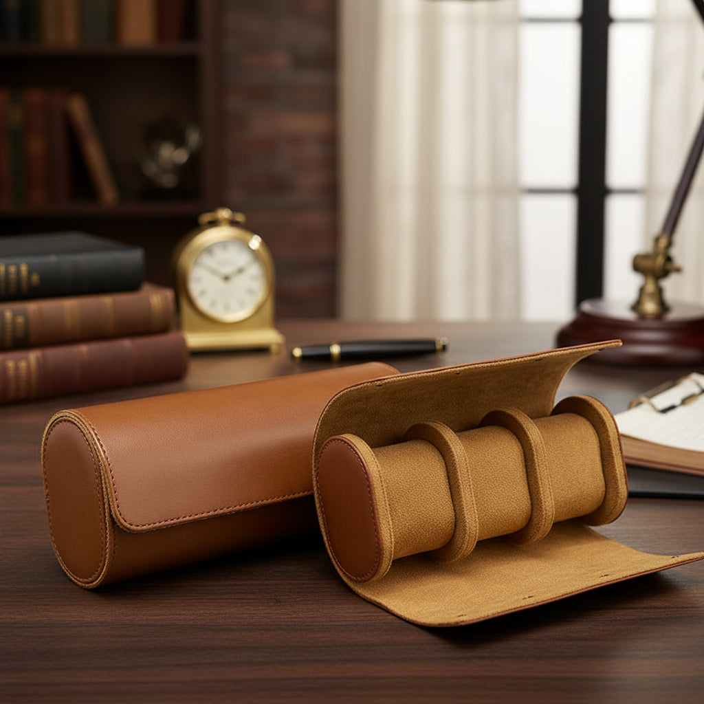 Black/Brown Watch Travel Cases