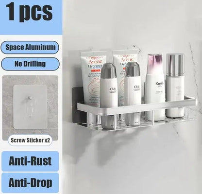 Wall Mounted No Drill Bathroom Shelves