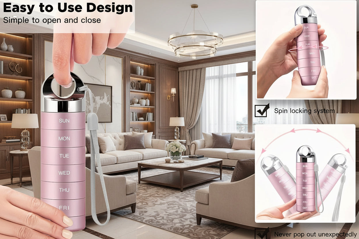 Metal Travel Portable Pill Organizers