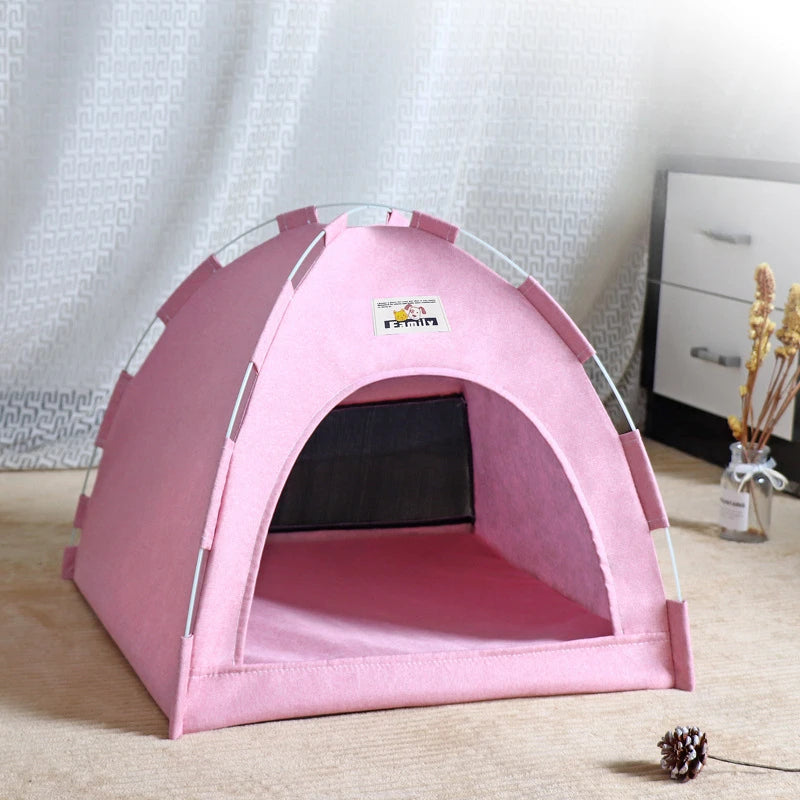 Foldable Breathable Houses for Pets With Cushion