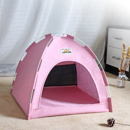 Foldable Breathable Houses for Pets With Cushion