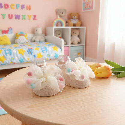 Colorful Short Socks With Butterfly Ties and Bow Knots