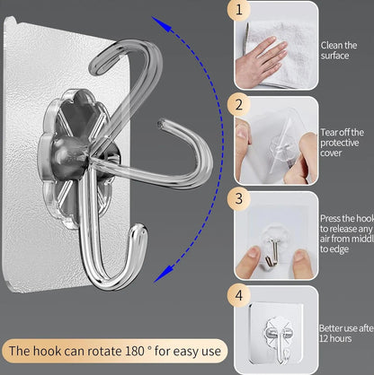 Plastic Transparent Robe Hooks