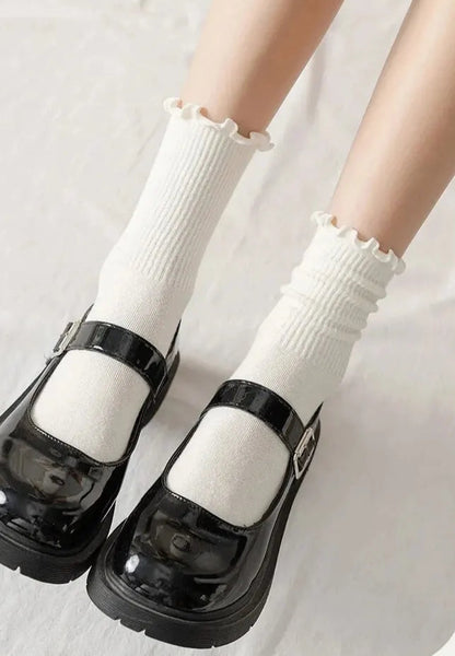 5Prs Warm and Comfortable Middle Tube Socks