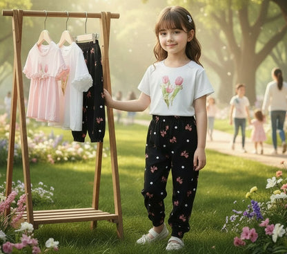 Girl Cute Fashionable Sweatshirts + Pants