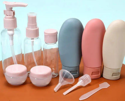 Ensemble de 11 flacons/tubes avec sac de rangement