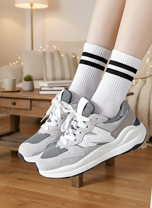 Lot de 6 paires de chaussettes courtes confortables noires et blanches