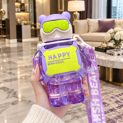 Robot Bear Large Capacity Water Bottles