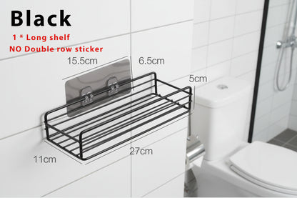 No-Drill Storage Rack Bathroom Shelves