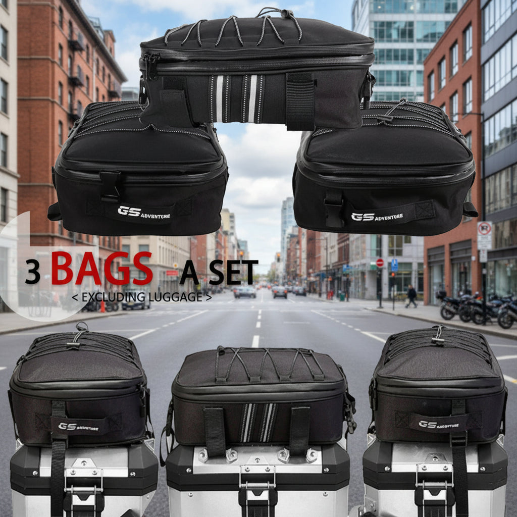 1 Top and 2 Sides Waterproof Storage Bags For Motorcycle