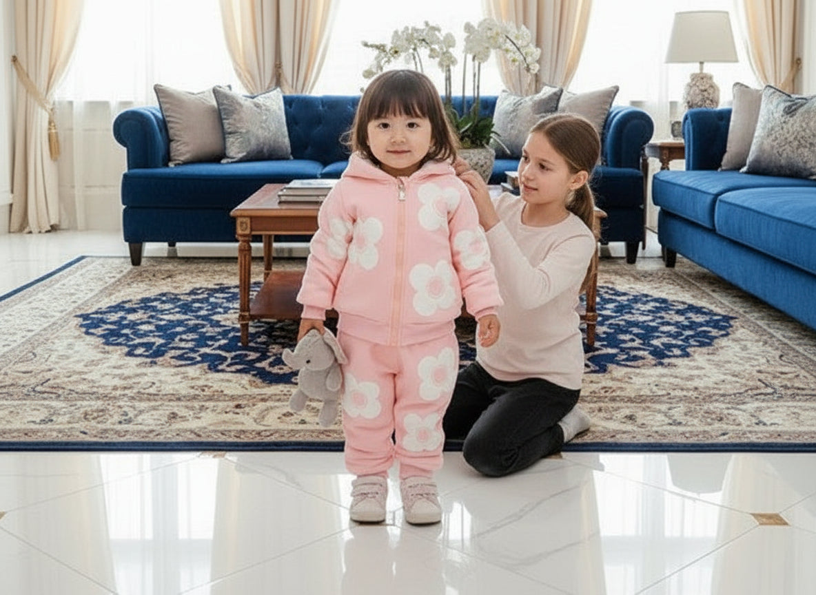 Baby Girl Flowers Jackets + Pants