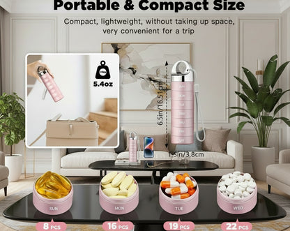 Metal Travel Portable Pill Organizers