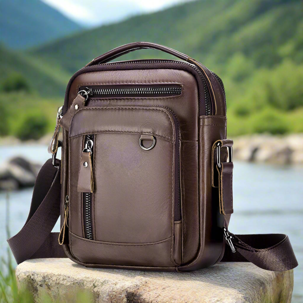 حقائب كروس بودي من الجلد الطبيعي