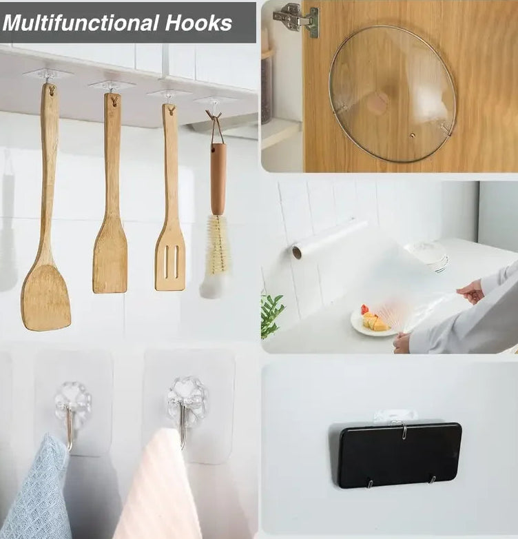 Plastic Transparent Robe Hooks