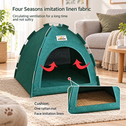 Foldable Breathable Houses for Pets With Cushion