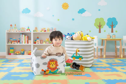 Folding Linen Storage Baskets With Handle