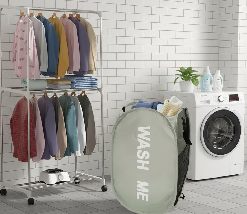 Portable Mesh Pop Up Laundry Baskets