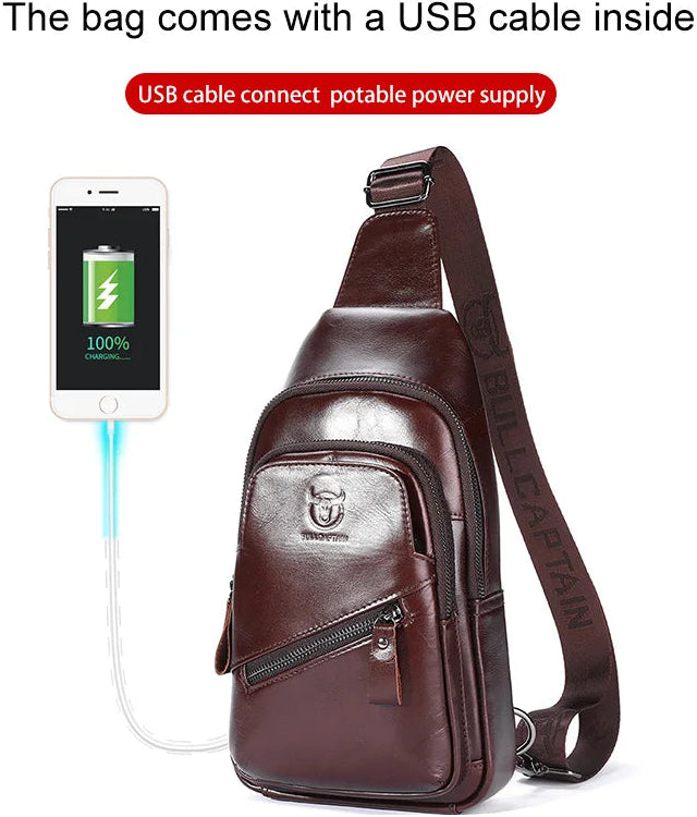 حقائب كروس بودي من الجلد الطبيعي