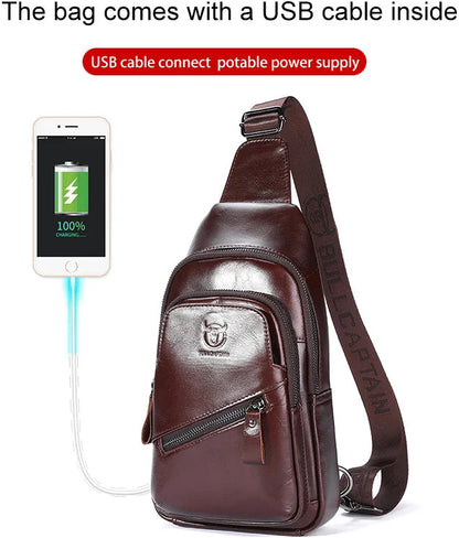 حقائب كروس بودي من الجلد الطبيعي