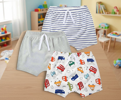 Ensemble de 3 shorts en coton pour bébé