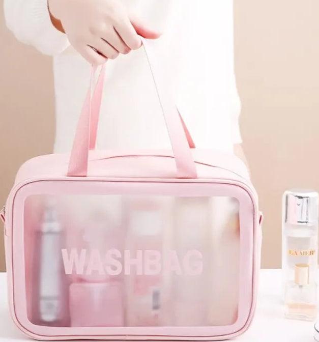 Portable Transparent Waterproof Cosmetic and Toiletry Bags