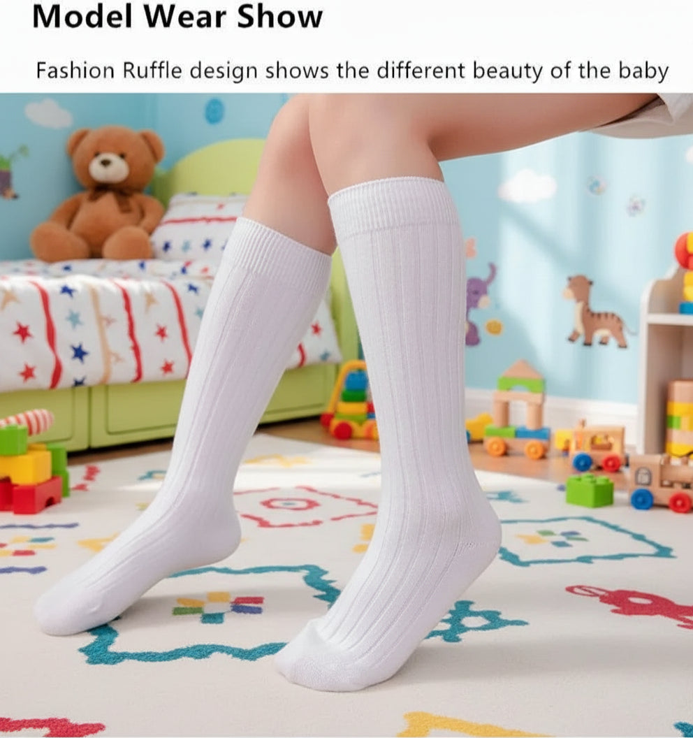 3 أزواج من الجوارب الطويلة المصنوعة من قماش ناعم