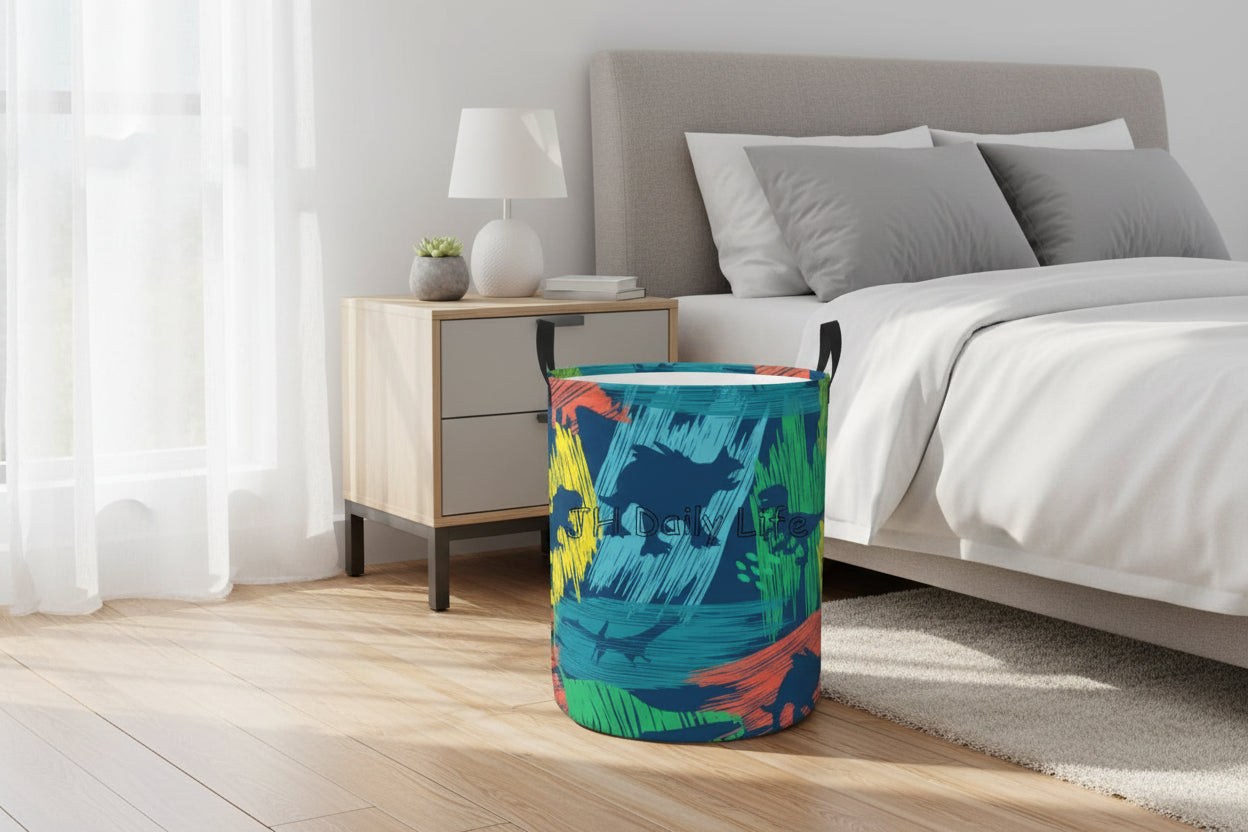 Cartoon Dinosaurs Laundry Large Capacity Baskets