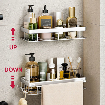 Wall Mounted No Drill Bathroom Shelves