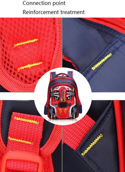 Racer 3D Cars Lightweight Backpacks Bags