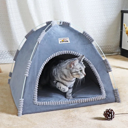 Foldable Breathable Houses for Pets With Cushion