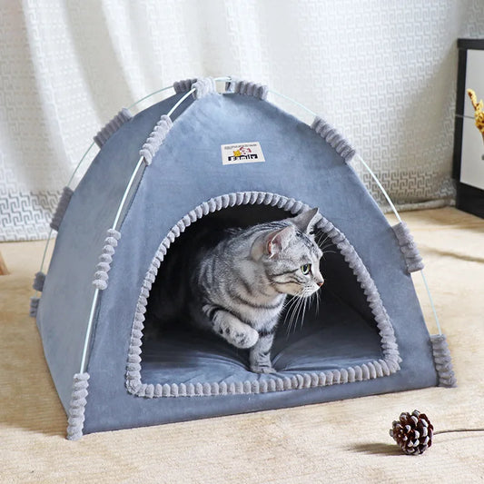Foldable Breathable Houses for Pets With Cushion