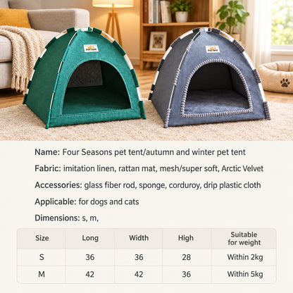 Foldable Breathable Houses for Pets With Cushion