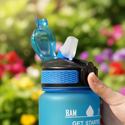1L Water Bottles 12 Colors with Time Mark Drink