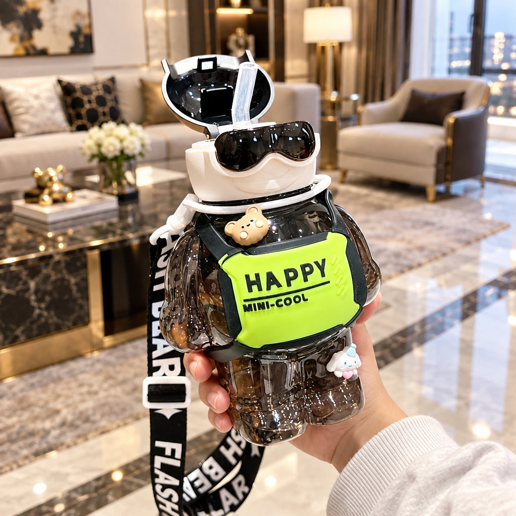 Robot Bear Large Capacity Water Bottles