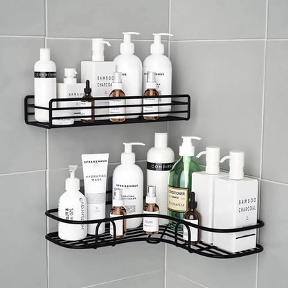 No-Drill Storage Rack Bathroom Shelves