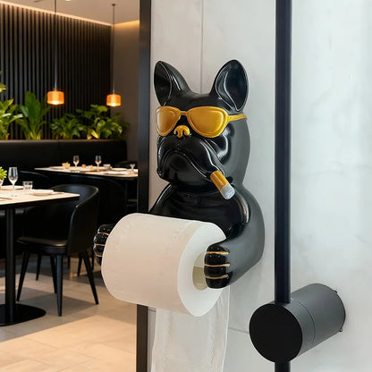 Cute Bulldog Towel Paper Holders