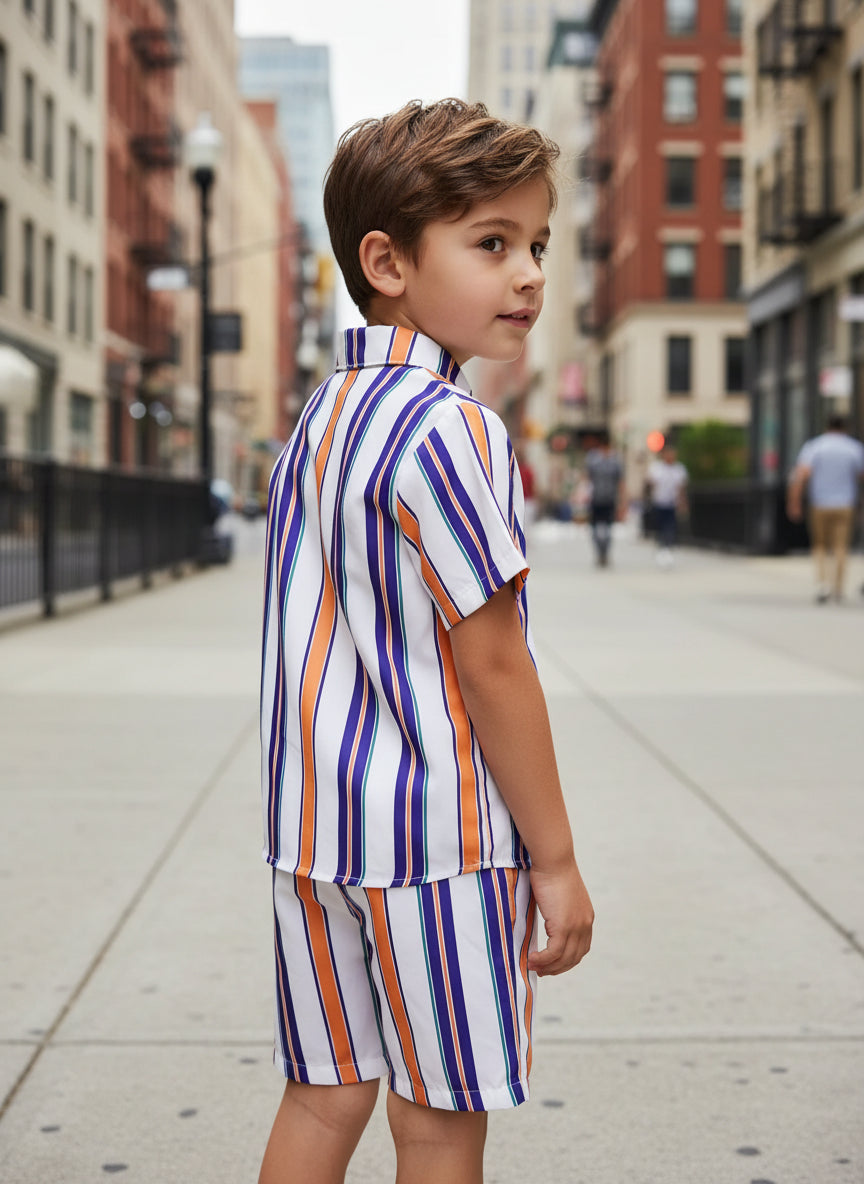 Cool Boy Striped Shirt + Short
