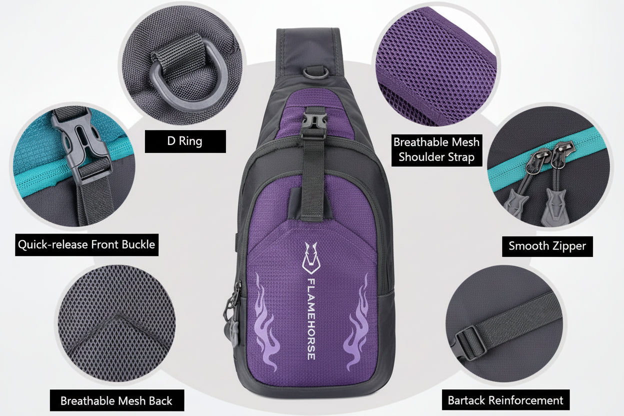 حقائب كروس خفيفة الوزن بتصميم اللهب