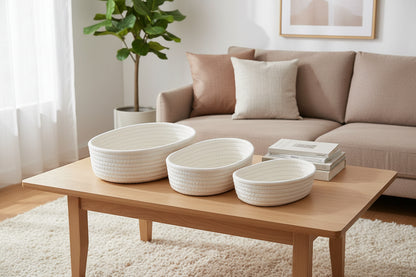 Rope Woven Organize Storage Baskets