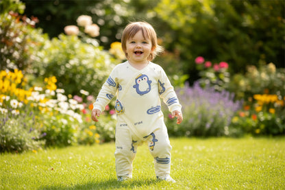 Cartoon Printed Cotton Rompers