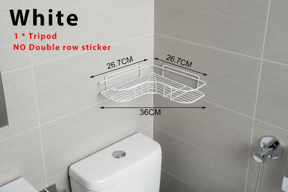No-Drill Storage Rack Bathroom Shelves