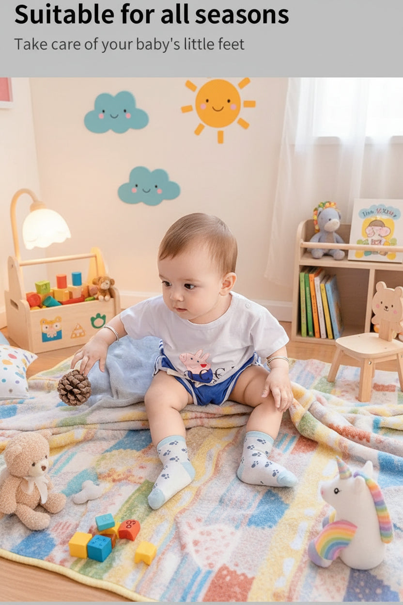 5Prs Cartoon Kids Short Socks